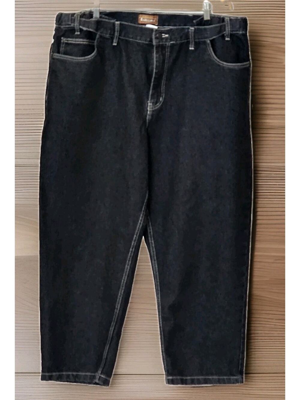 The Haband Tailgater Jeans Men's Size 44S Fit Forever Cotton Black Denim Stretch